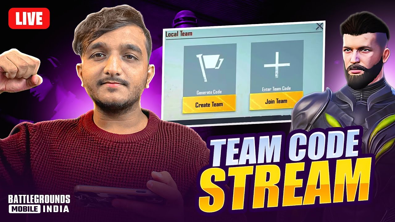 TEAM CODE STREAM⚡️|| BGMI LIVE #bgmiteamcode #bgmilive #shortsfeed ...