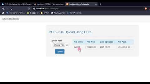File Upload using PHP PDO Tutorial DEMO