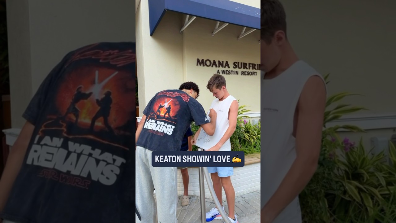 Keaton showin’ Hawaiʻi love before his first preseason game ✍️ #nba