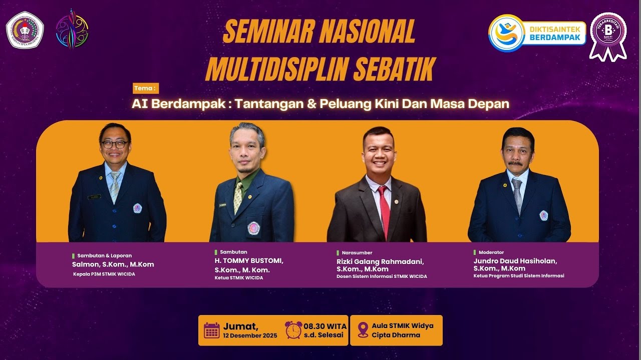 Seminar Nasional Multidisiplin Sebatik | STMIK Widya Cipta Dharma - YouTube