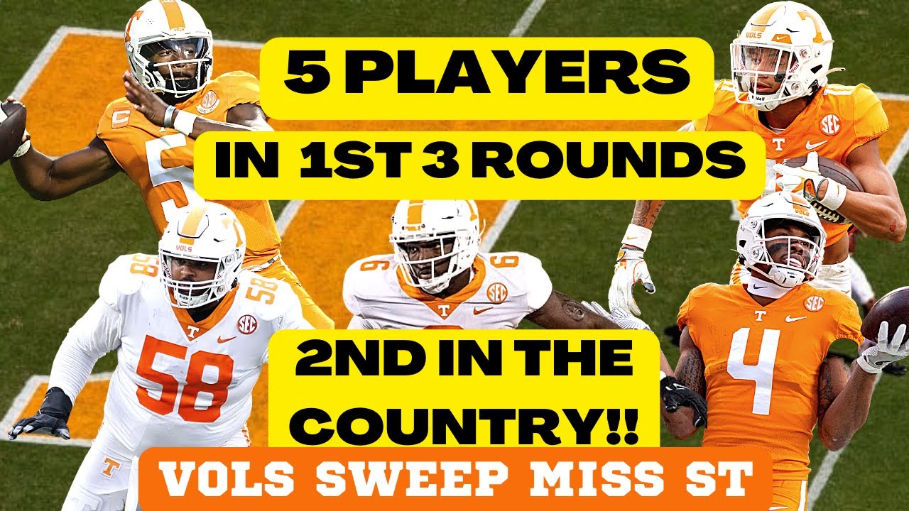 TENNESSEE FOOTBALL, 5 PICKS IN 1ST 3 ROUNDS, VOLS SWEEP MISS ST. , VOLS