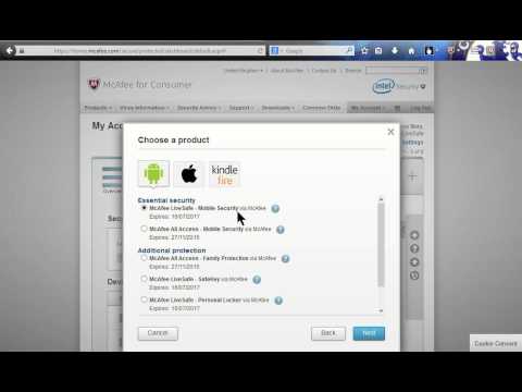 McAfee (Intel Security) LiveSafe - Adding A Device Part 1