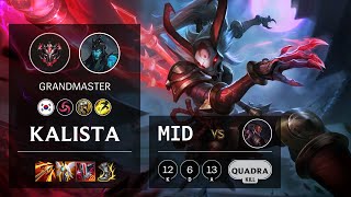 Kalista Mid vs Lucian - KR Grandmaster Patch 11.12