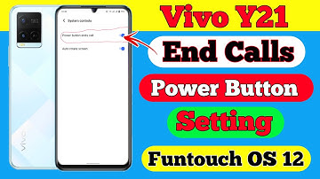 Vivo y21 Use End Call Power Button Setting | Vivo y21  Power Button End Call Setting Funtouch OS 12