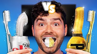 24k Gold vs Silver Toothbrush !?