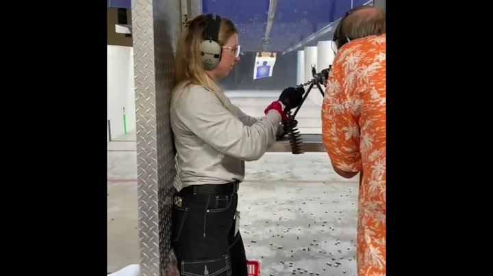 Firing RPD Light machine gun in Las Vegas