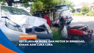 Madiun  Car And Motorcycle Accident On Ring Road Siblings Injured