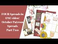 FOUR Spreads in One Video- October Patreon Spreads Part Two!