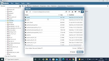PostgreSQL DB Restore   in Pgadmin 4