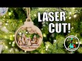 Laser engravedcut wood ornament w monport 40w co2 laser