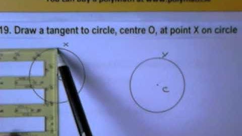19  Draw a tangent to a circle at a given point