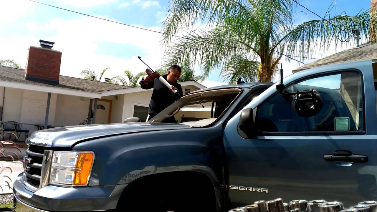 Silverado- windshield installation - YouTube