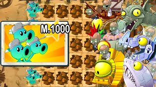 Plants vs Zombies 2 Hack-M.1000 NEW THREEPEATER VS DR ZOMBOSS | Pvz 2 Gameplay | Pvz Mods