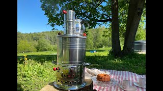 How to use samovar (camp stove)?