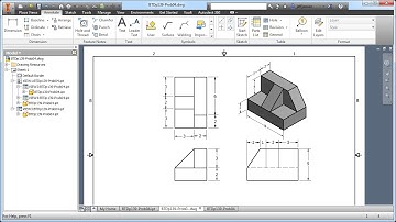 Inventor Tutorial with Isometric Sketches – Intermediate part 4b of 20 multiviews