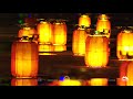 Traditional lantern drone show in jiangxi province