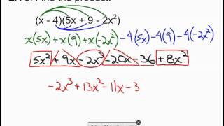 Honors Algebra: 10.2: Multiplying Polynomials