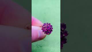 Vintage Gold Ruby Cluster Ring #vintage