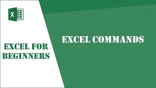 Excel Tutorial 2 - Excel Commands Excel Tutorial 2 - Excel Commands