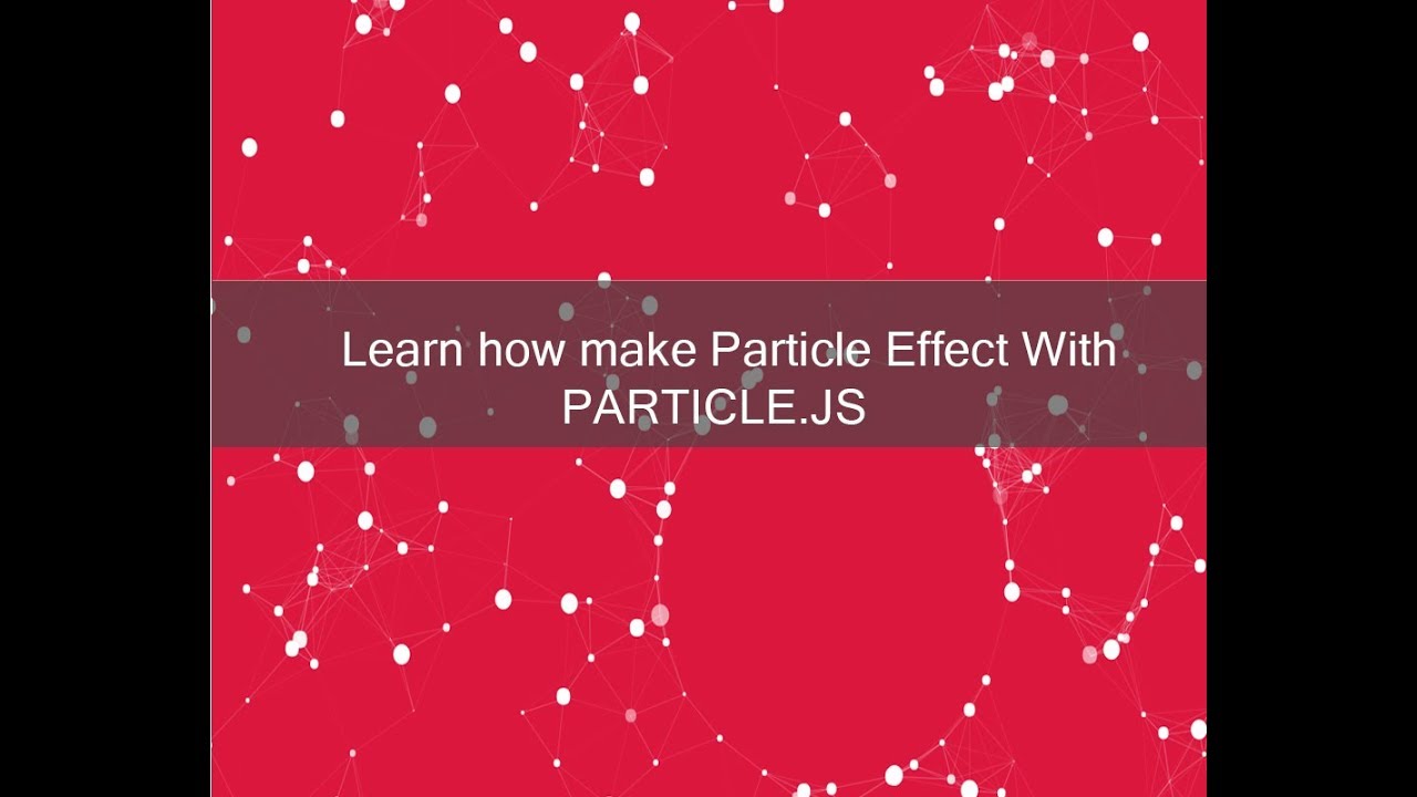 How To Use Particlejs Background Particle Animation JQuery