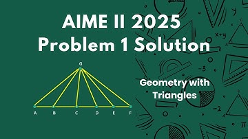 AIME II 2025 Problem 1 Solution | Geometry with Triangles | The Math Circle