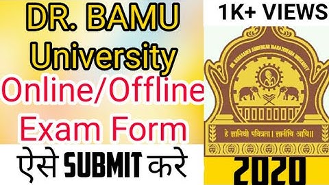 How to apply for Bamu Online/Offline Examination | Dr Bamu Exam Online 2020 | On Mobile