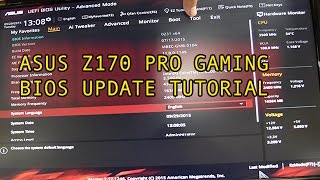 BIOS Update Guide Asus Z170 Pro Gaming Motherboard