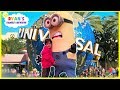 Despicable Me Minion Toy Hunts at Minions Hotel Universal Studio + Amusement Rides Kids Pool Play