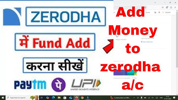 How to add to fund to  Zerodha using UPI payment | Zerodha kite add fund to account