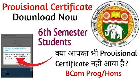 How To Download SOL 6th Semester Provisional Certificate l Step by step l #gopalsharmashow