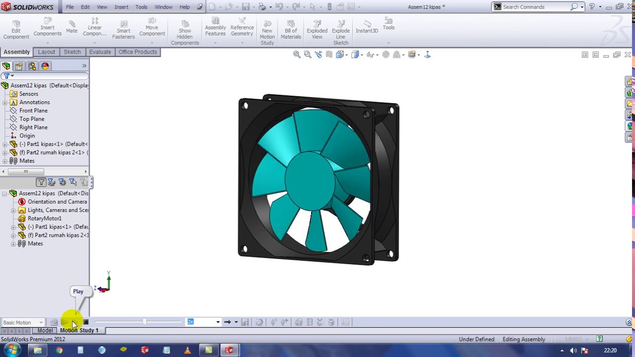 solidworks tutorial 15 how to create sketch pc fan in solidwroks YouTube