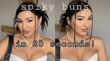 y2k spiky bun hairstyle tutorial