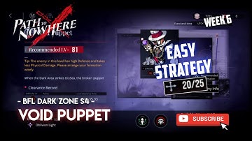 Dark Zone Battle Frontline S4 Void Puppet Easy Strategy Path To Nowhere (Week 6)