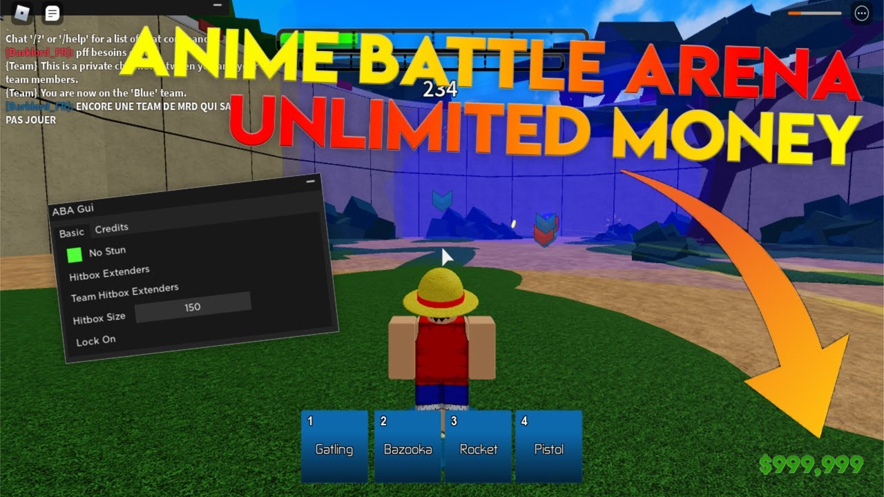 NEW Roblox Anime Battle Arena Script/Hack Inf Money, No Stun, Hitbox Extend...