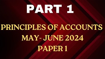 2024 POA Principles of Accounts Paper 1