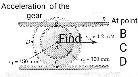 Dynamics | Double gear systems | Angular Acceleration and acceleration of gear at each point |