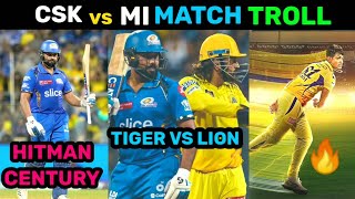 CSK vs MI MATCH TROLL🔥 🥳 || CSK VS MI || IPL 2024 TROLLS || DHONI || HITMAN || TTW