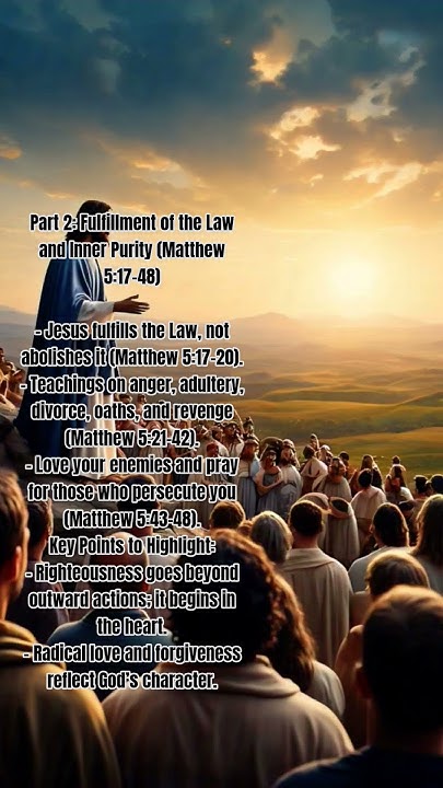 Part 2 Fulfillment Of The Law And Inner Purity Matthew 5 17 48 matthew-5-17-48-youtube