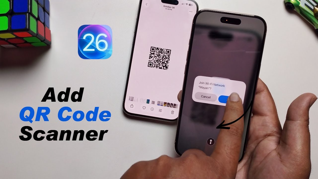 iOS 26 : How To Add/Use QR Code Scanner On iPhone - YouTube