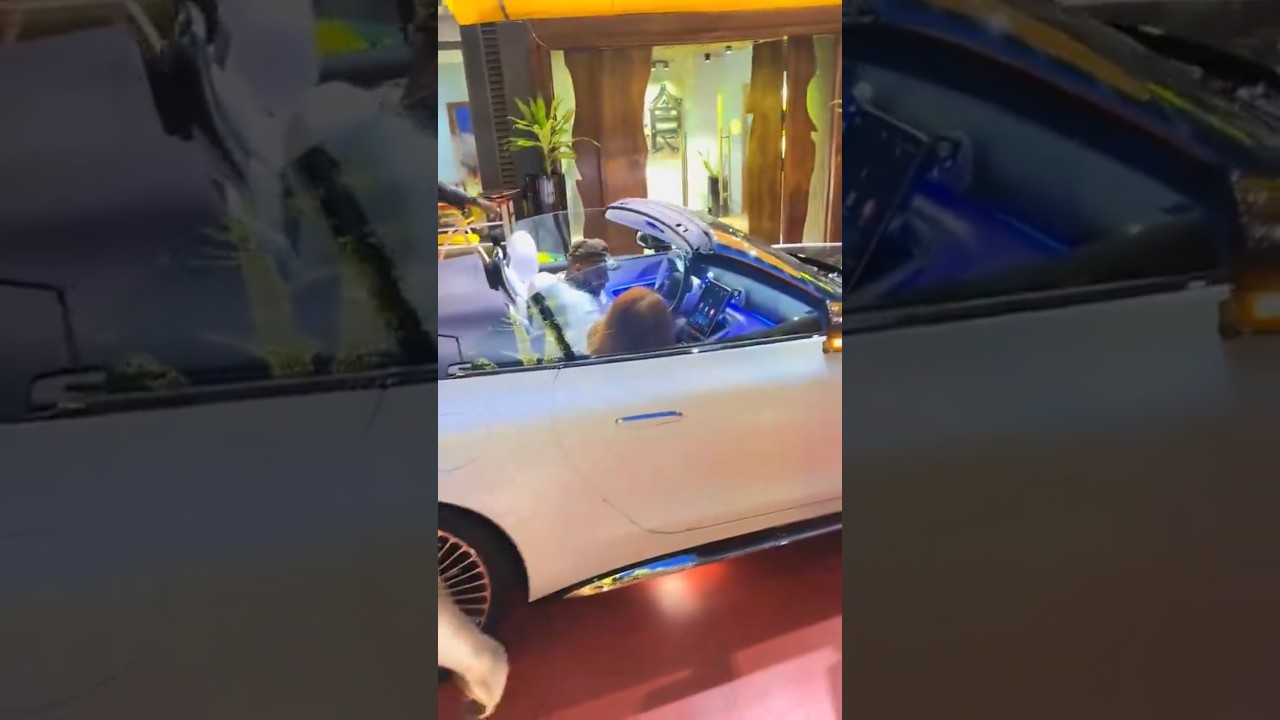 Davido & Nikos arrived at the movies cruising in the new Maybach SL worth 1.2 billion