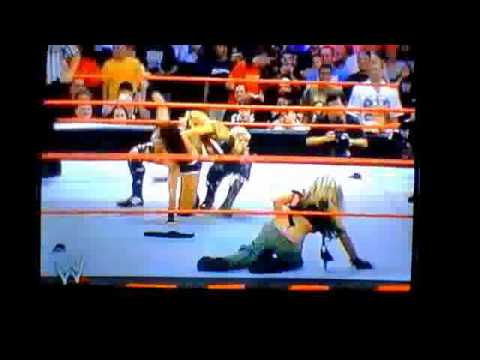 WWE Victoria Depantsed By Trish Stratus Thong! - YouTube
