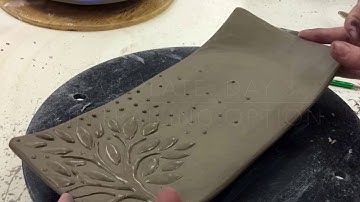 Slab Plate: Day 3, Slip Trailing Decorating Option
