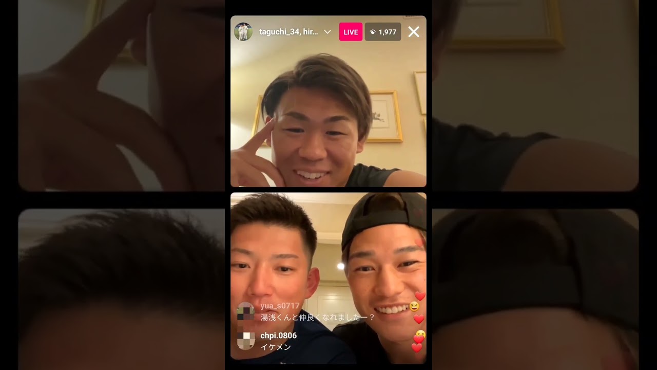 田口麗斗 高橋奎二 大西広樹 インスタライブ