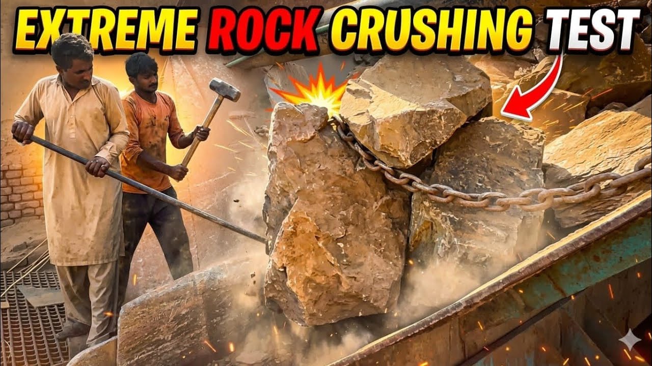 EXTREME Rock Crusher Machine for Construction — Heavy Equipment Crushing Process