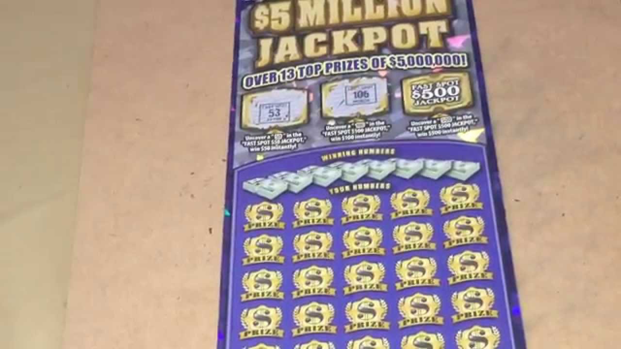 Playing 5 Million Jackpot Scratcher YouTube