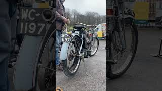 A 1908 Chater-Lea at the Brooklands 100 (577cc Minerva V-twin). #vintagemotorcycle