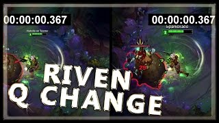 Riven Q Animation Cancel Change on PBE - League of Legends