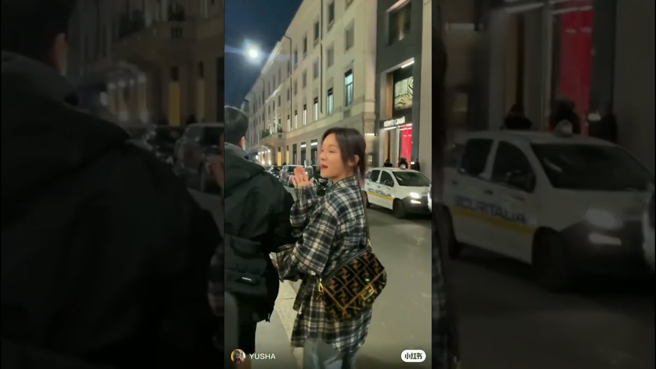 Yuqi xinh đẹp, thân thiện khi đến tham quan ở cửa hàng Fendi tại Milan#yuqi#milan#fendi#xh#fyp#viral