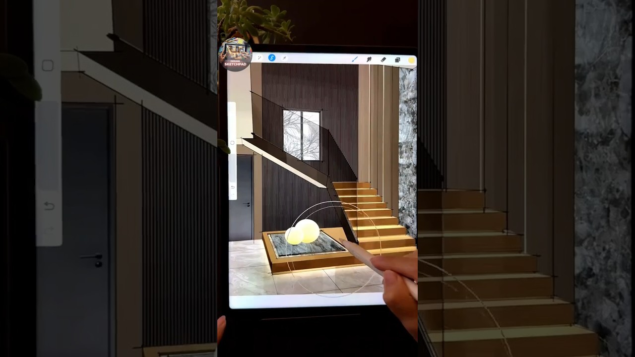 Watch This Stair Design Transformation | Procreate on iPad 