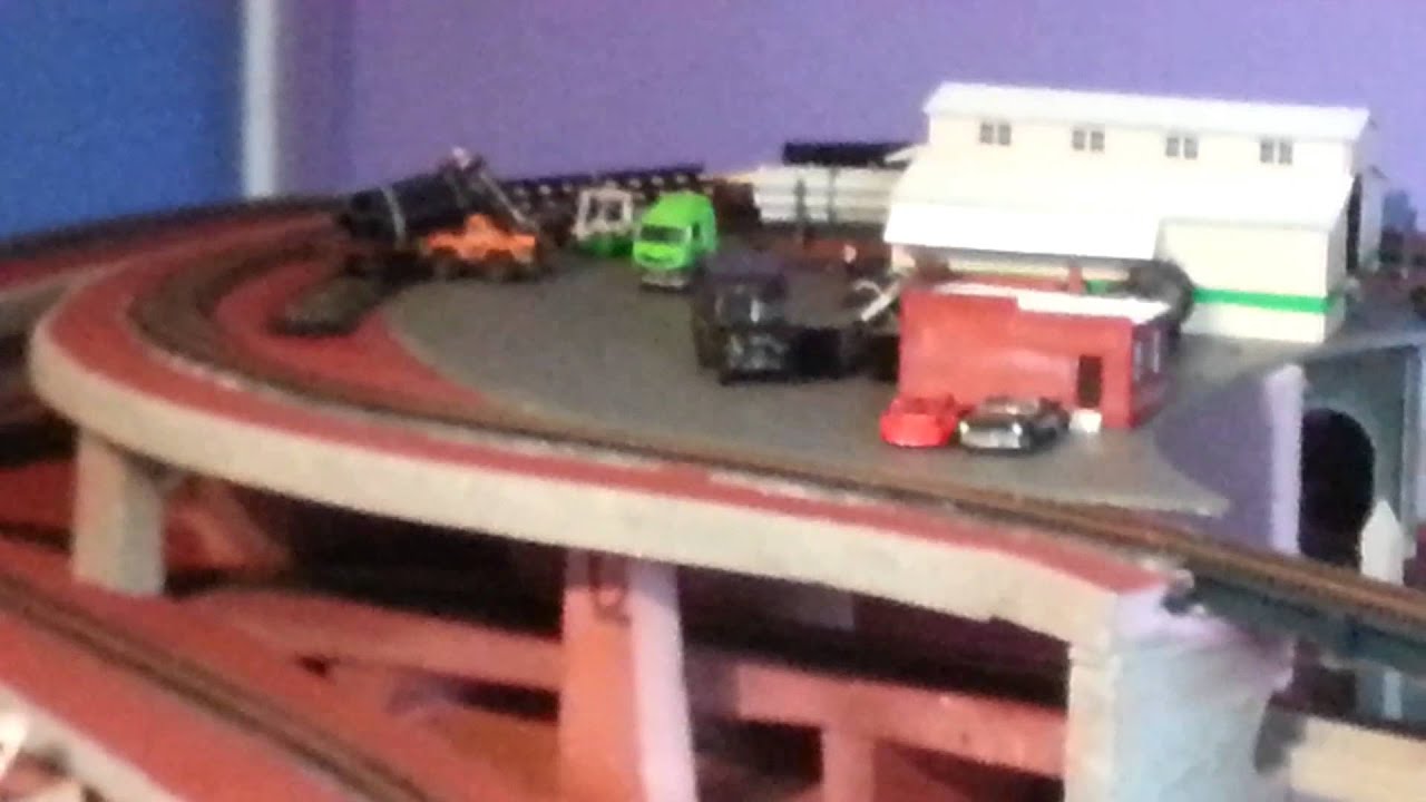 15.  Dan's HO Train Layout update, plaster of Paris rocks installed on my train layout Woodland